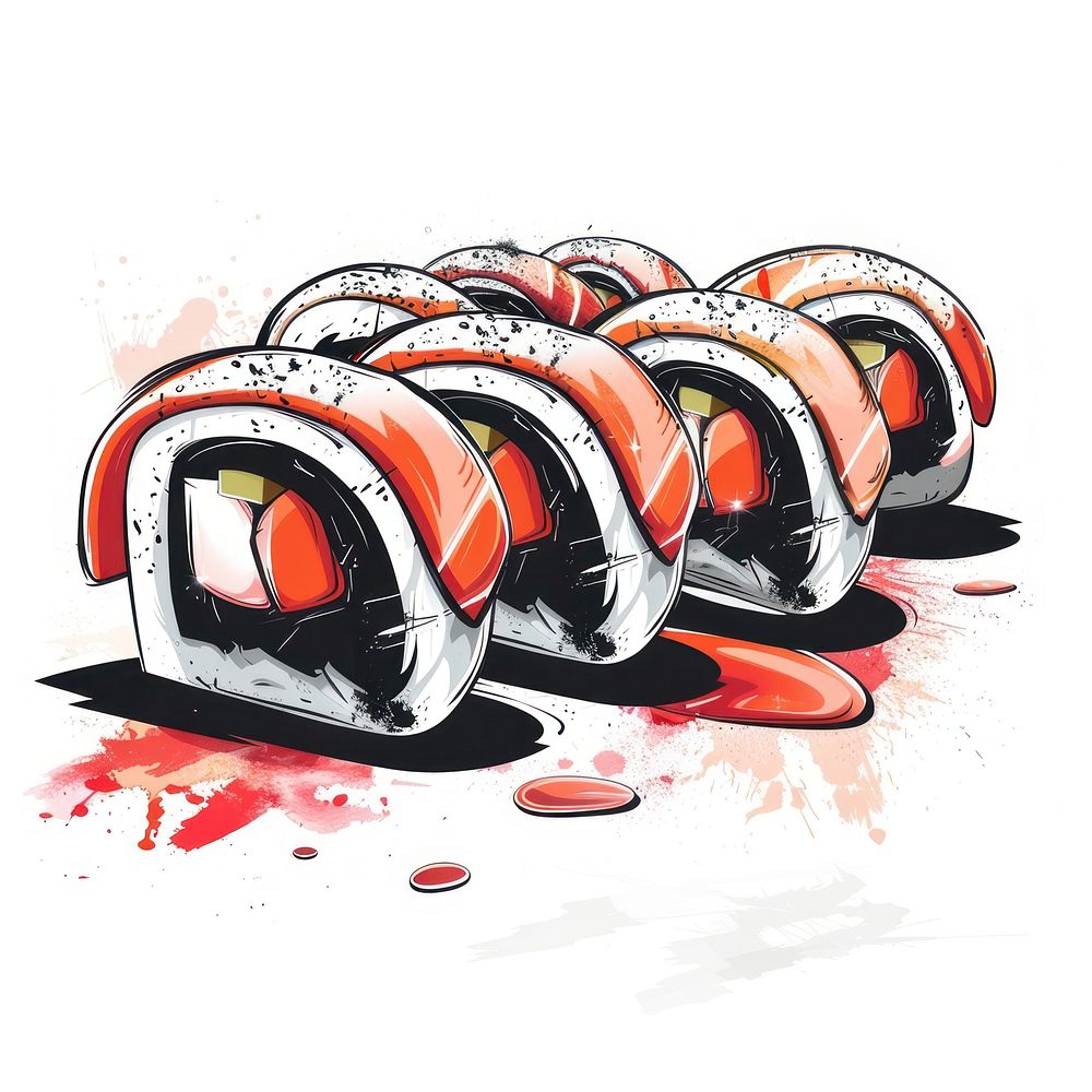 Graffiti sushi art graphics device.