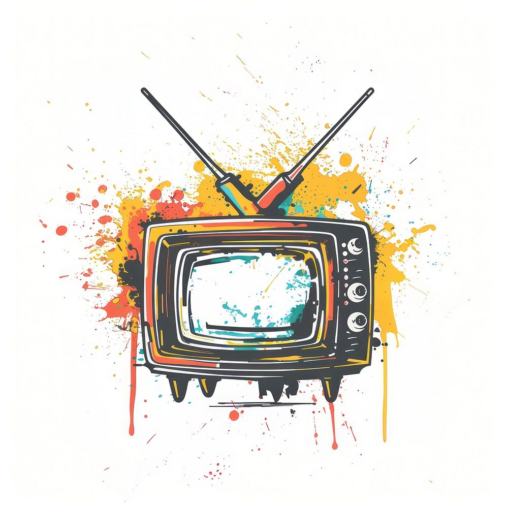 Graffiti tv art electronics television.