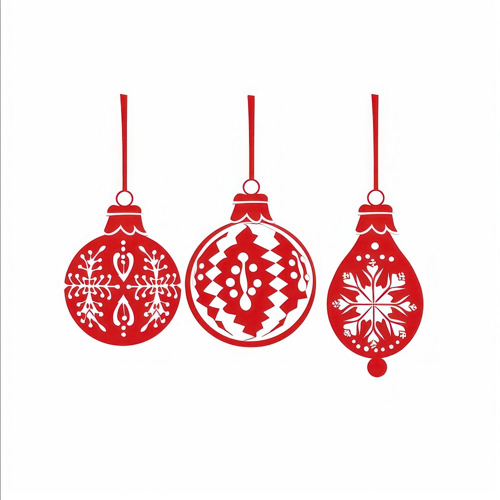 Christmas ornament ball red celebration accessories.