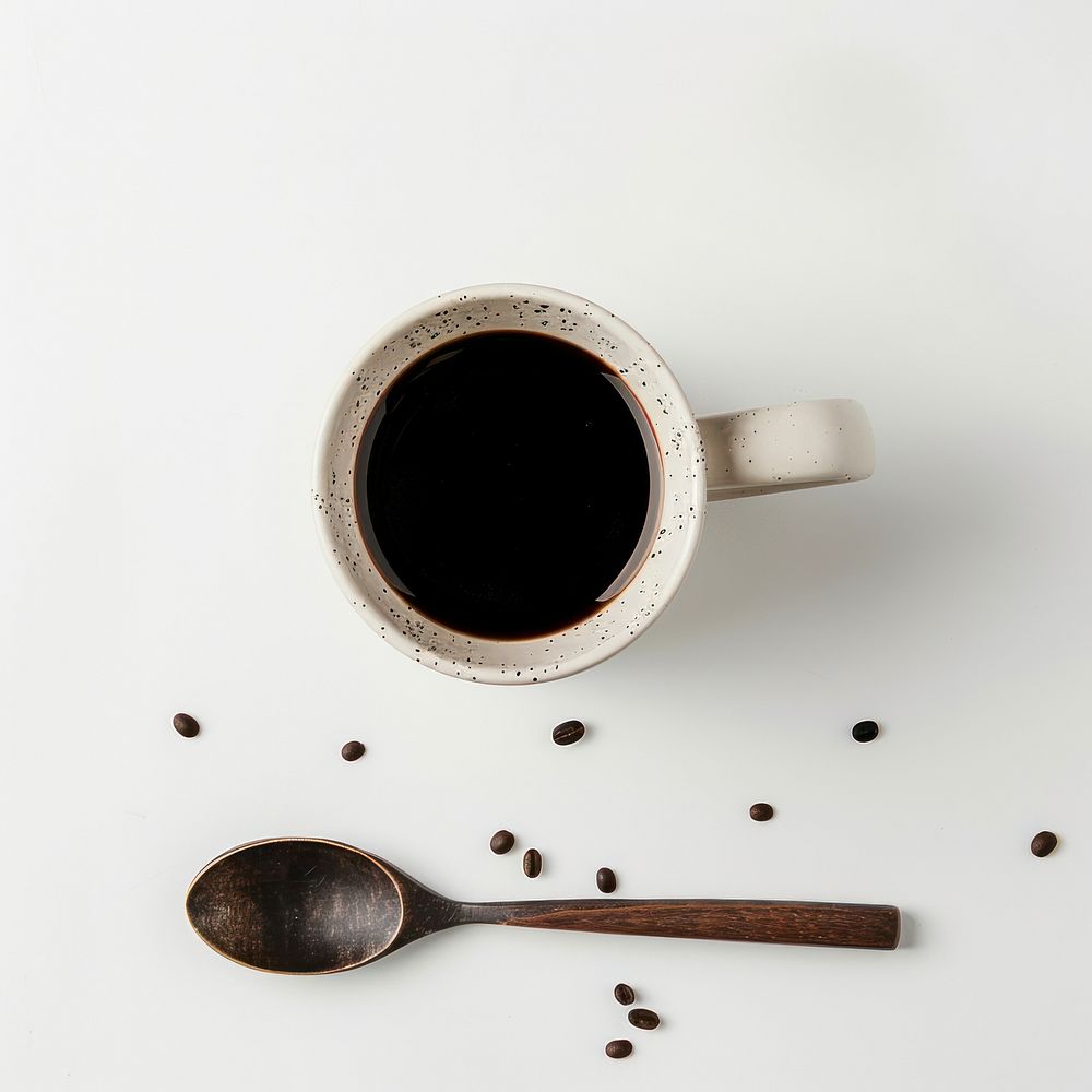 Mock up mug coffee spoon drink.