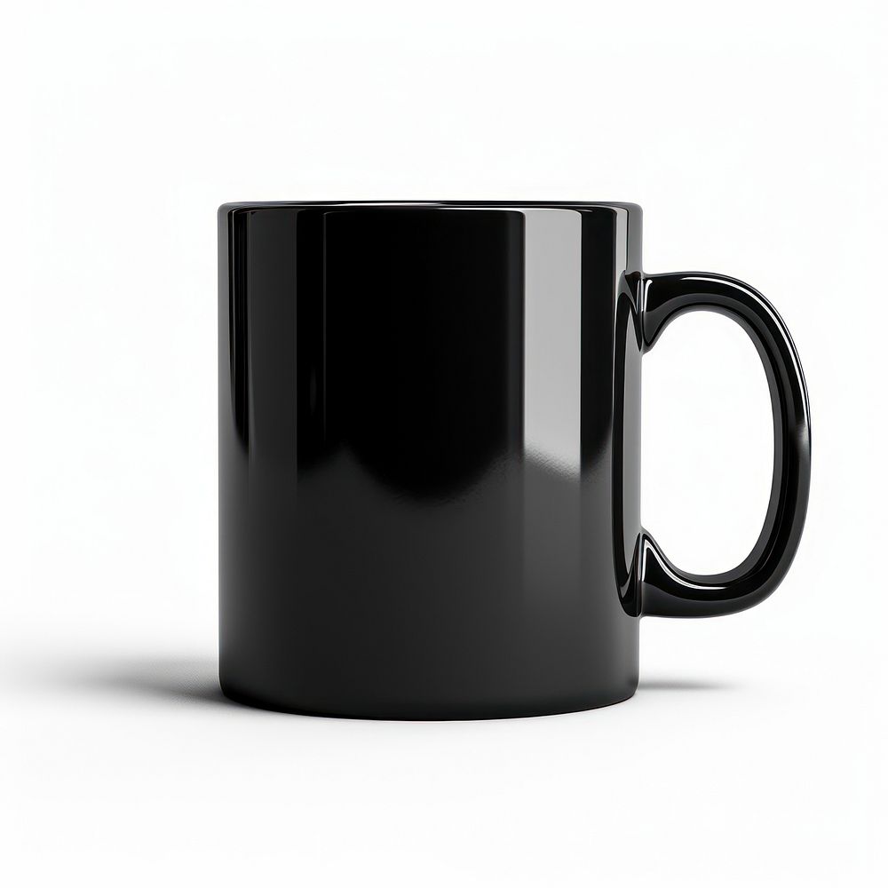 Mock up mug coffee drink black.