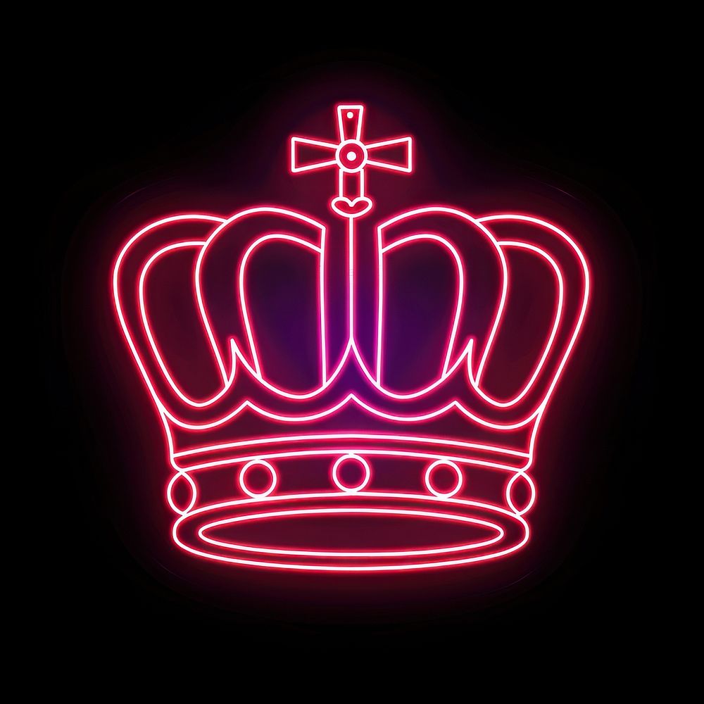 Crown neon light night.