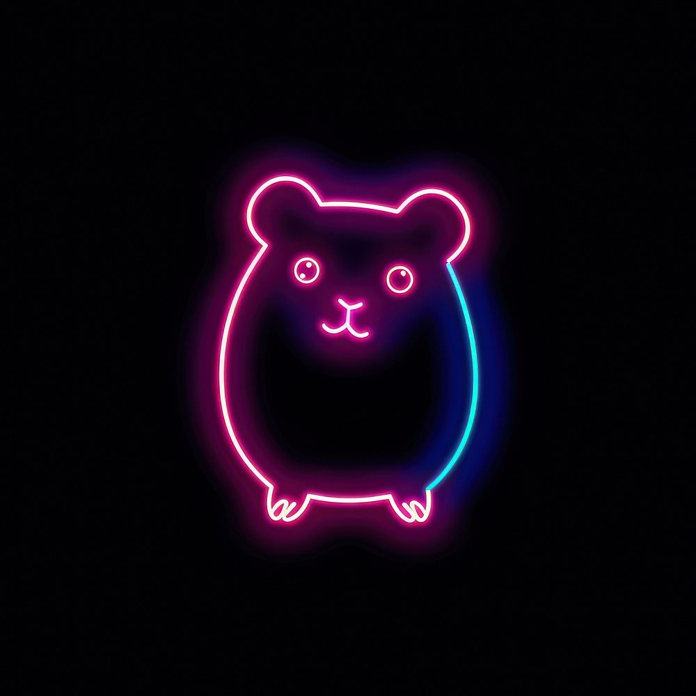 Hamster neon light night.