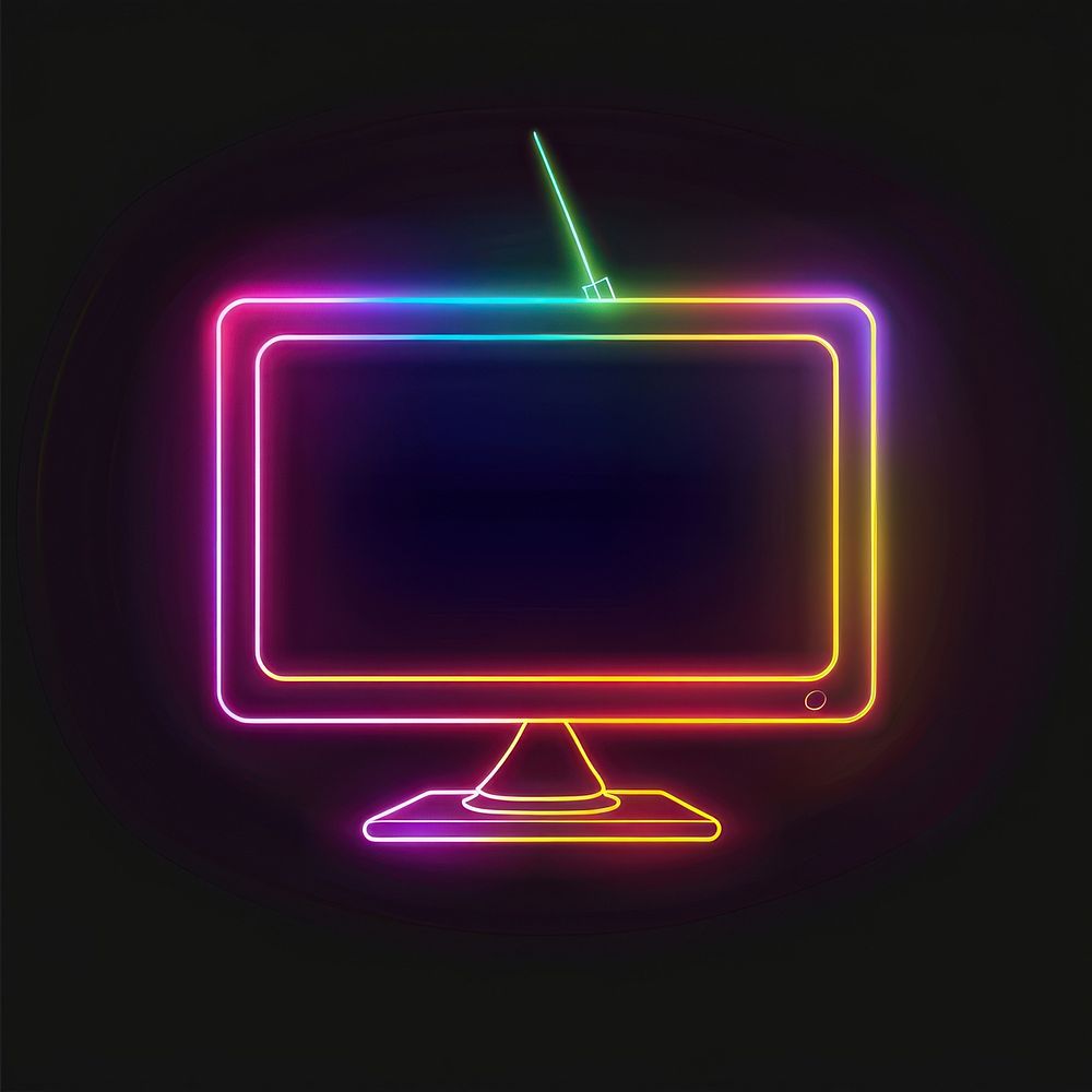Lcd tv neon electronics scoreboard.