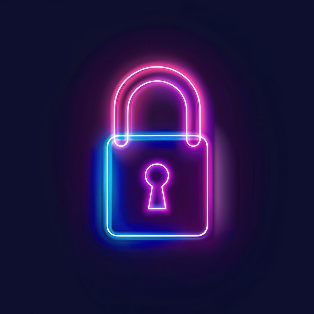 Lock cyber security icon purple person light.