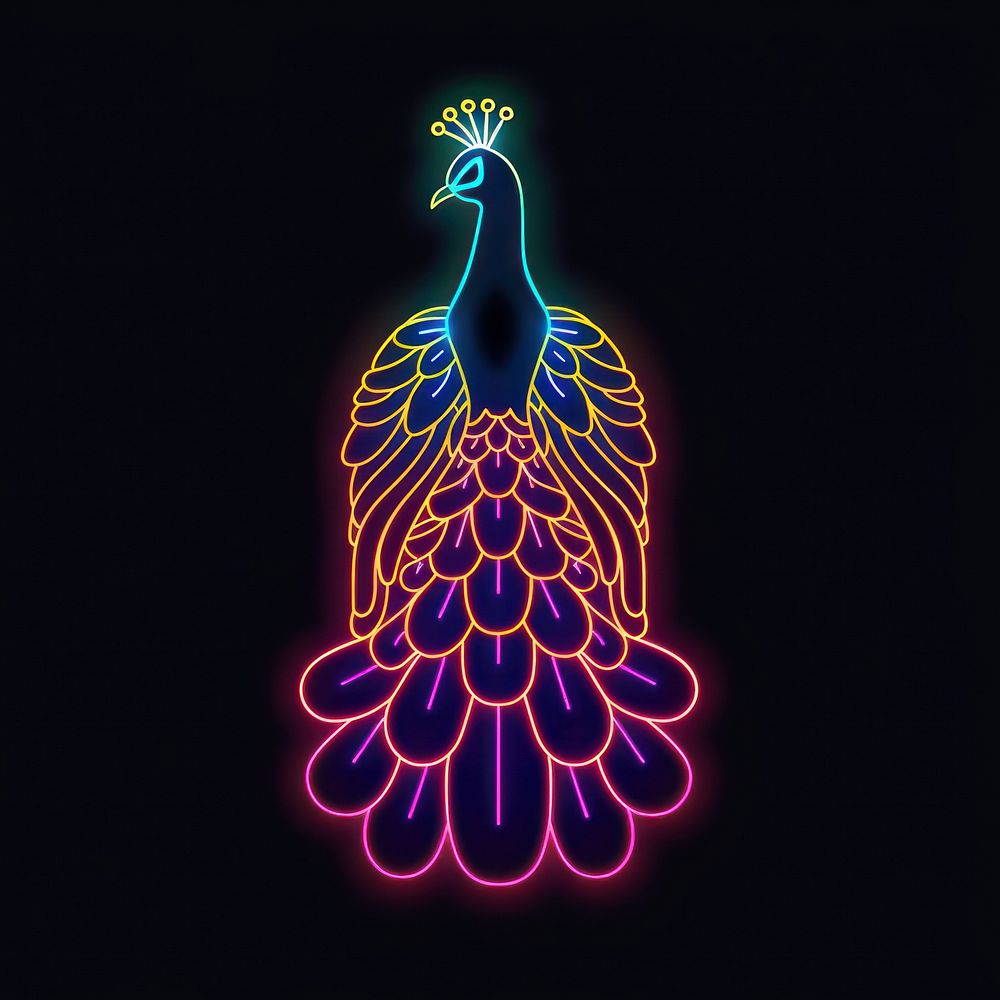 Peacock neon nature light.