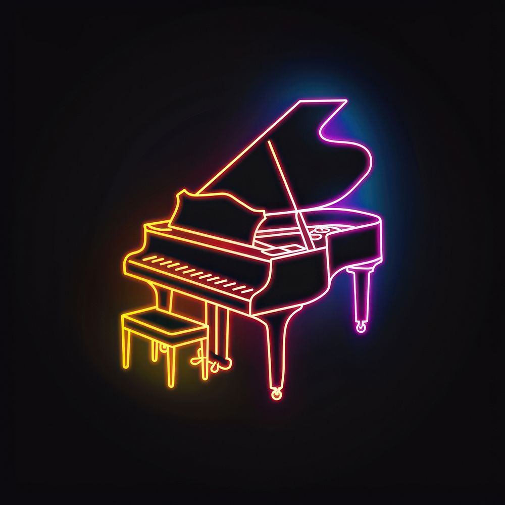 Piano keyboard light musical instrument.