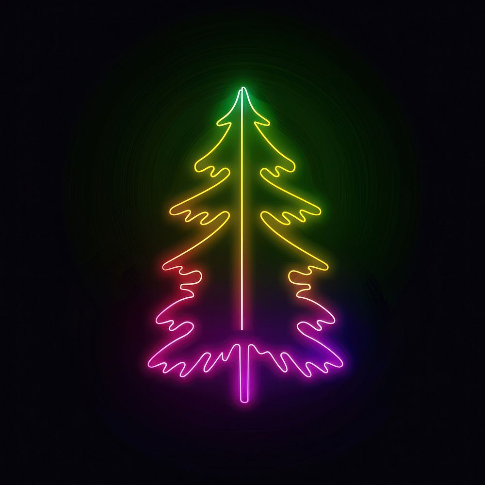 Pine neon astronomy christmas.