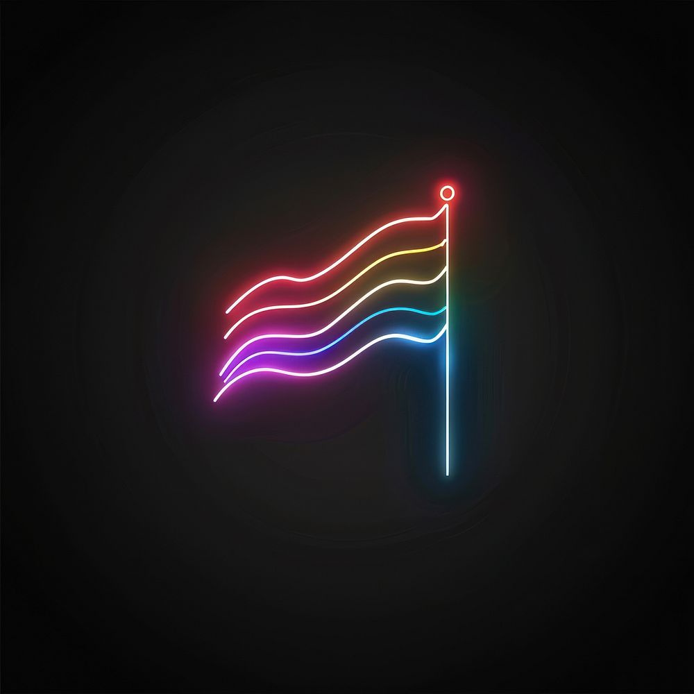 Pride flag neon astronomy outdoors. | Premium Photo Illustration - rawpixel