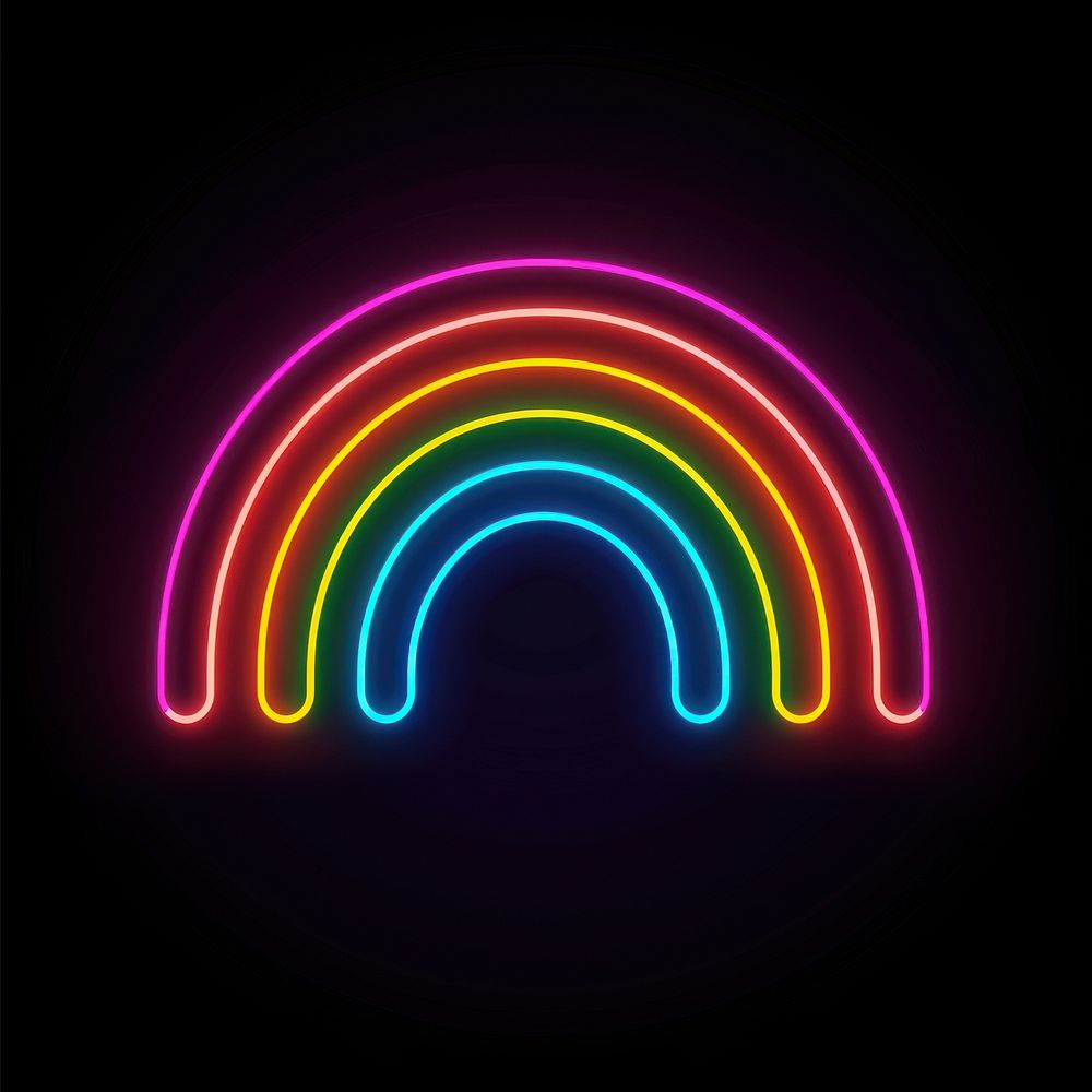 Rainbow neon light.