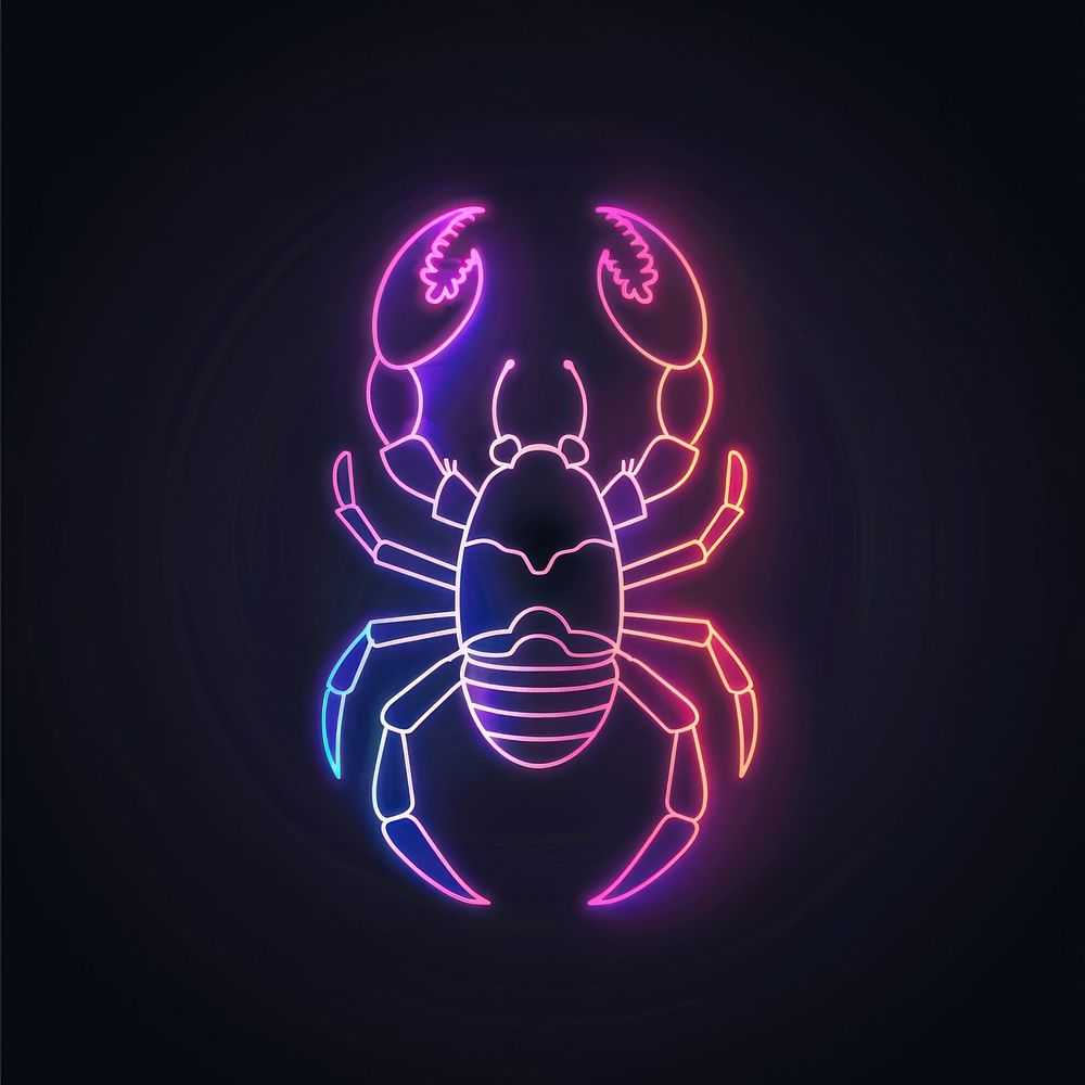 Scorpius zodiac symbol neon astronomy outdoors.
