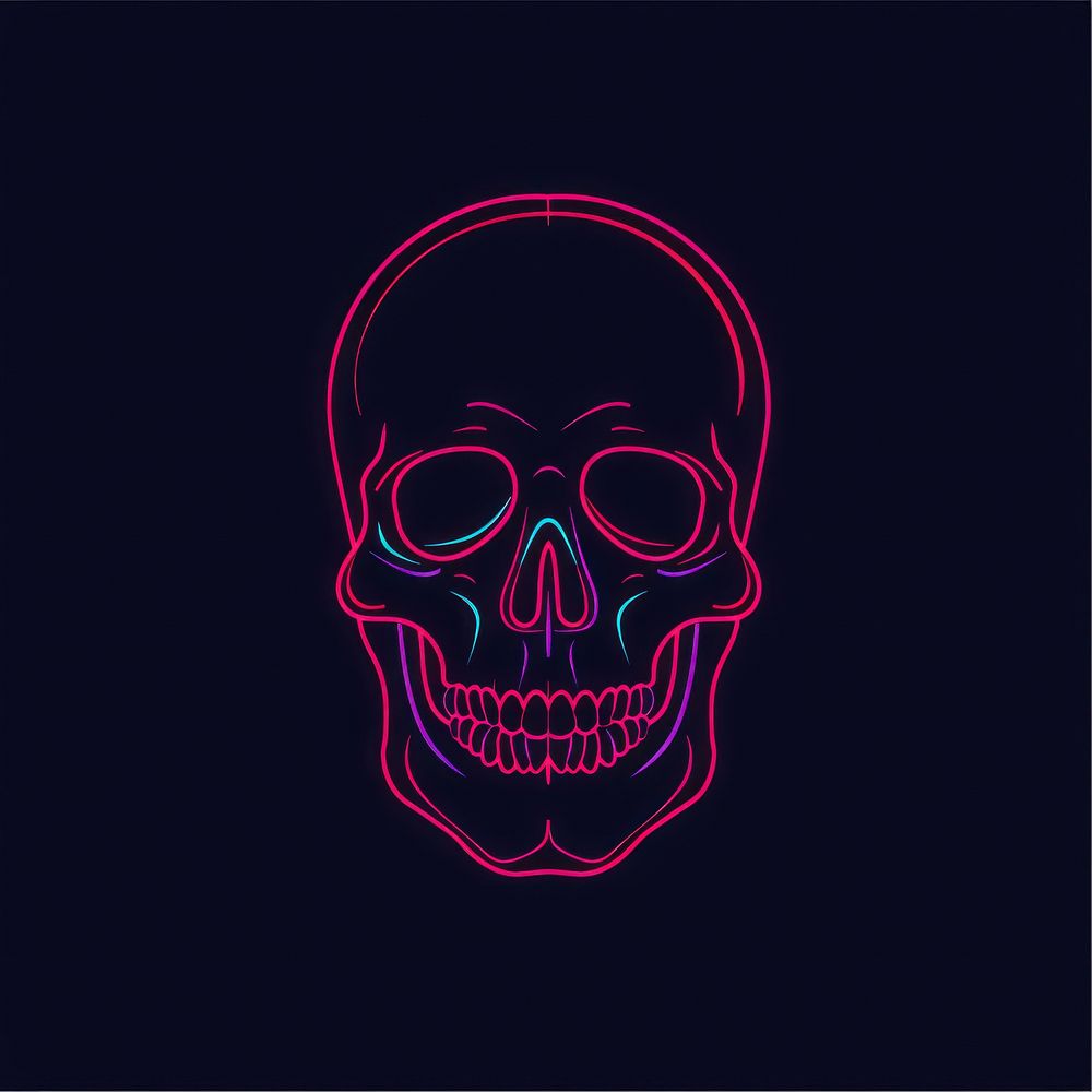 Skull purple person light.