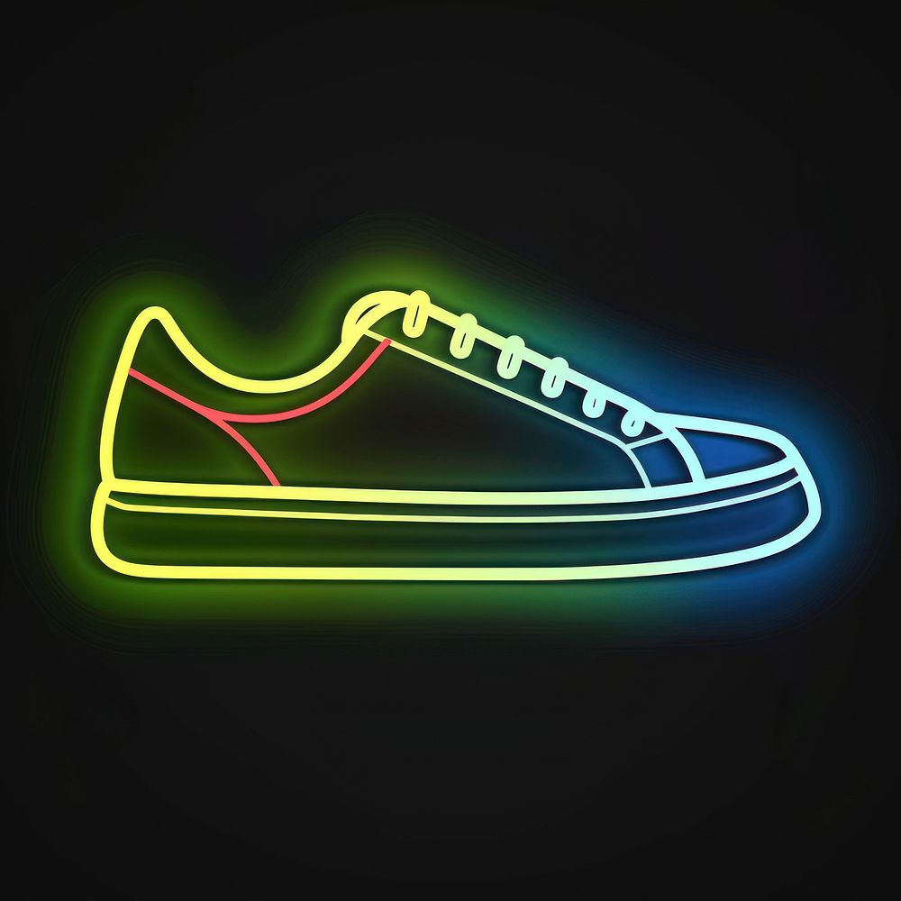 Sneakers neon clothing footwear.