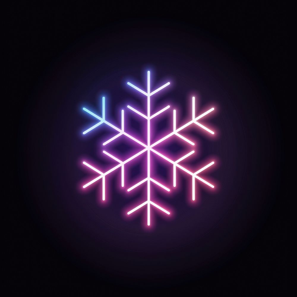 Snowflake neon outdoors lighting.