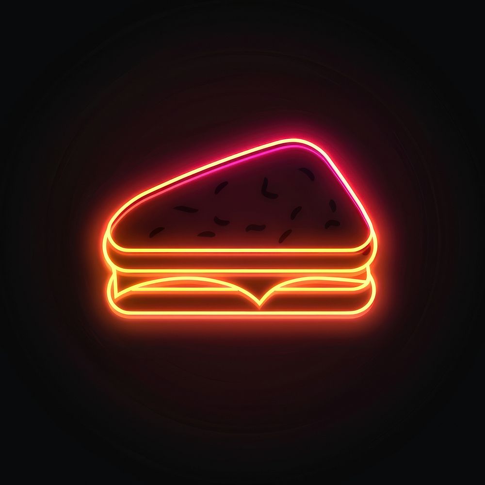 Toasted sandwhich neon light disk.