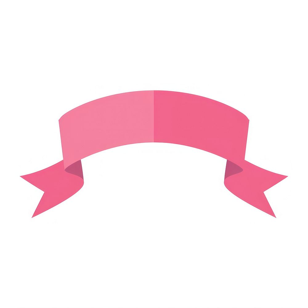 Pink ribbon banner furniture symbol logo.