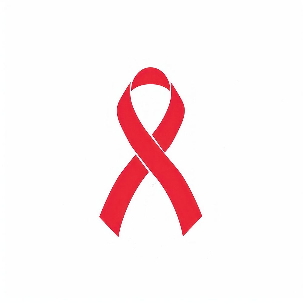 Red ribbon cancer ampersand alphabet dynamite.