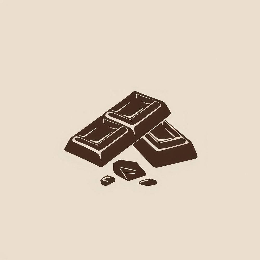 Black minimalist aesthetic chocolate bar logo design dessert food confectionery.