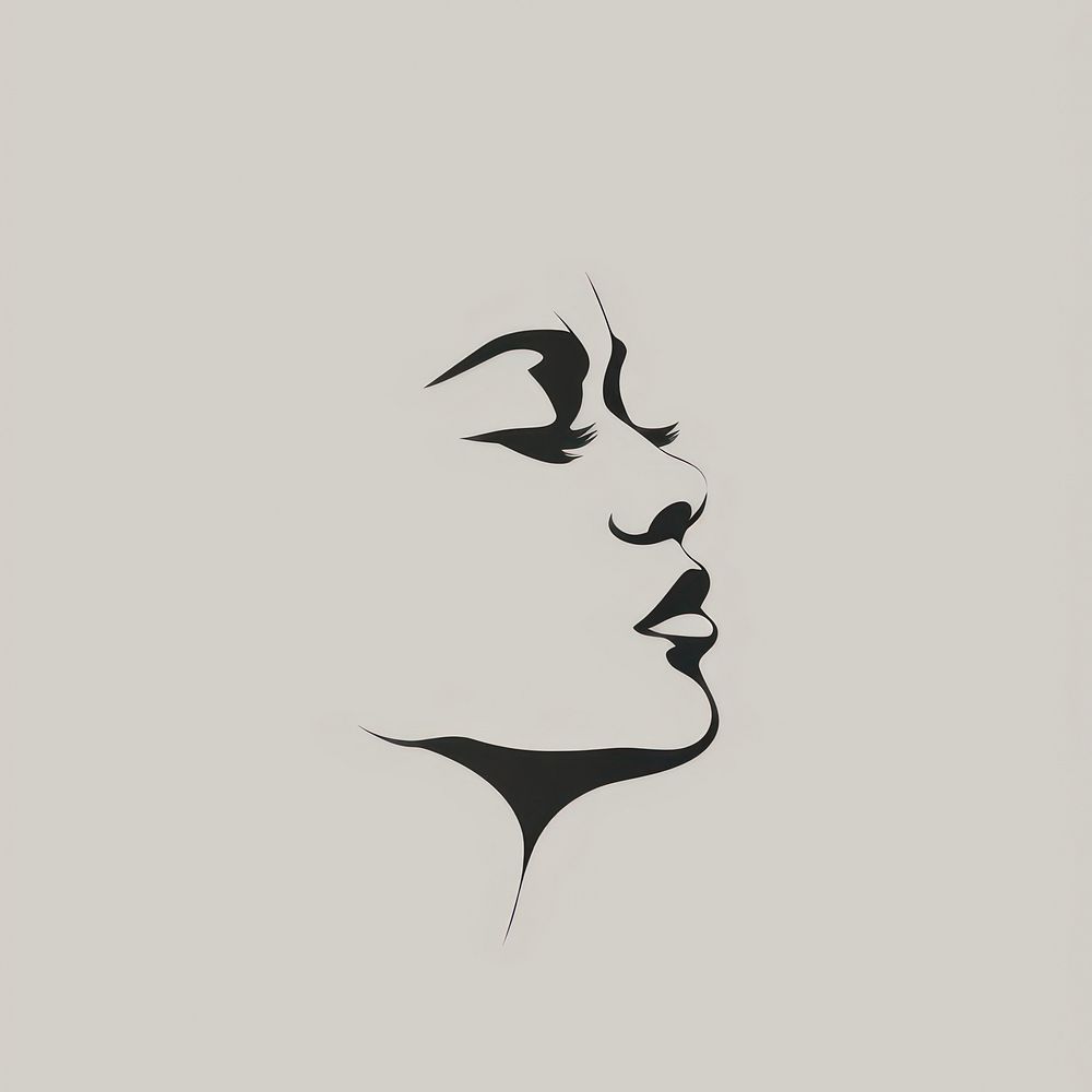 Black minimalist anxiety logo design drawing calligraphy creativity.