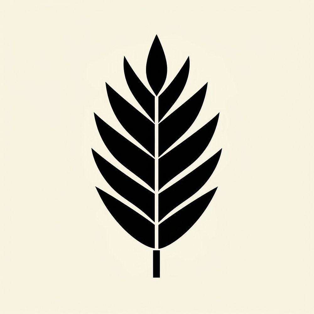 Black minimalist argentina logo design symbol plant leaf.