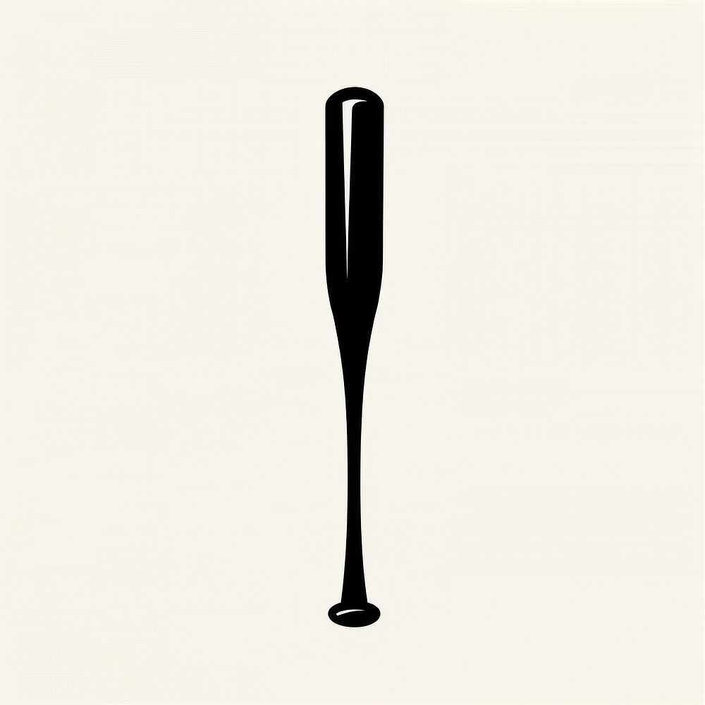 Black minimalist baseball bat logo design refreshment tableware drinkware.