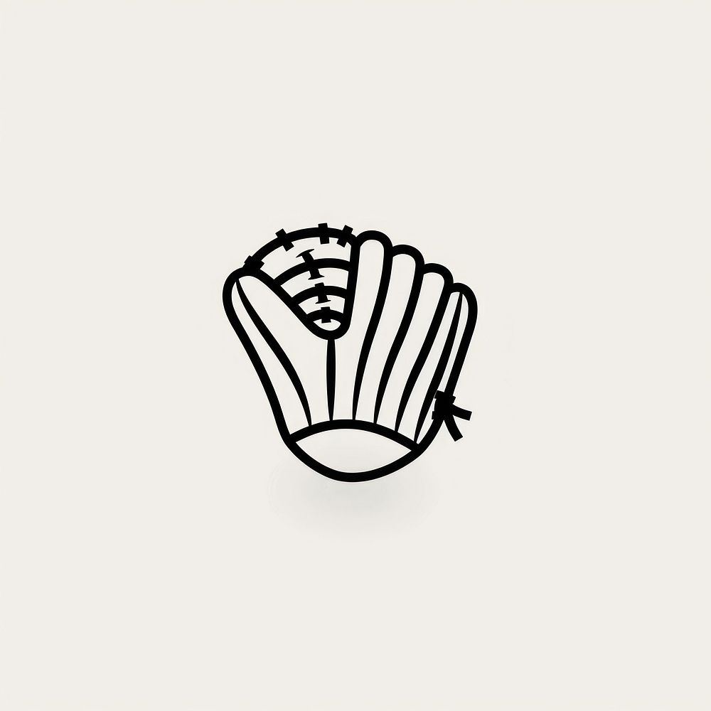 Black minimalist baseball glove logo | Premium Photo Illustration ...