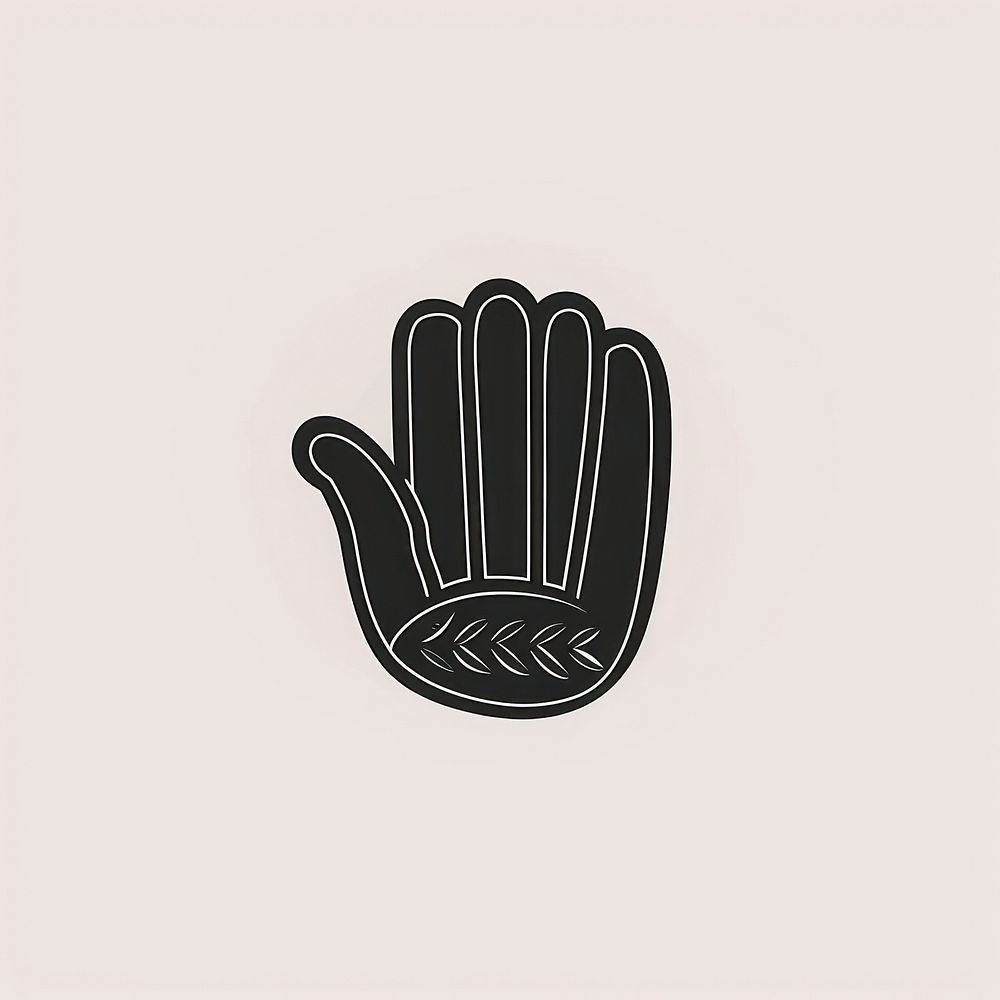 Black minimalist baseball glove logo | Premium Photo Illustration ...