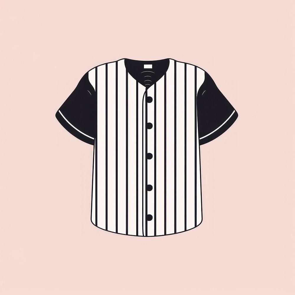 Black minimalist baseball jersey logo design t-shirt standing clothing.