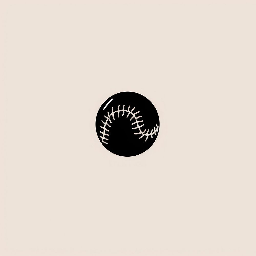 Black minimalist baseball logo design circle number sports.