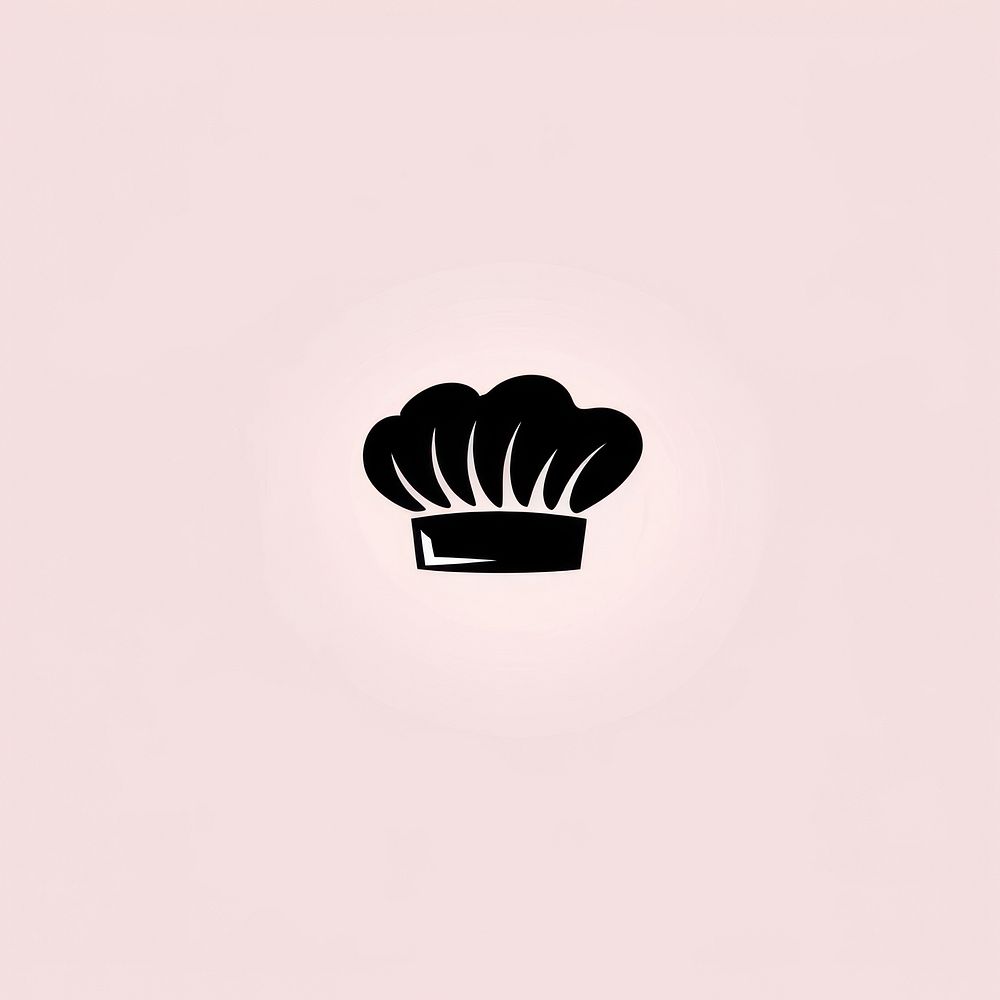 Black minimalist chef hat logo design light silhouette freshness.