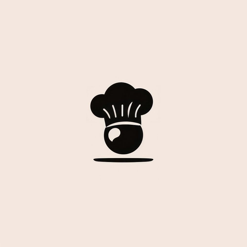 Black minimalist chef hat logo design beverage dynamite weaponry.