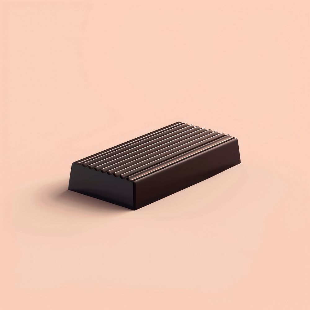 Black minimalist chocolate bar logo design simplicity brown wedge.