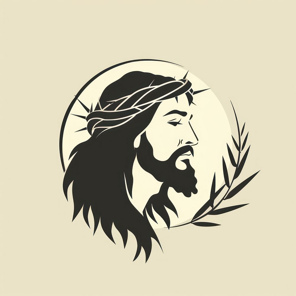 Black minimalist jesus christ logo | Free Photo Illustration - rawpixel