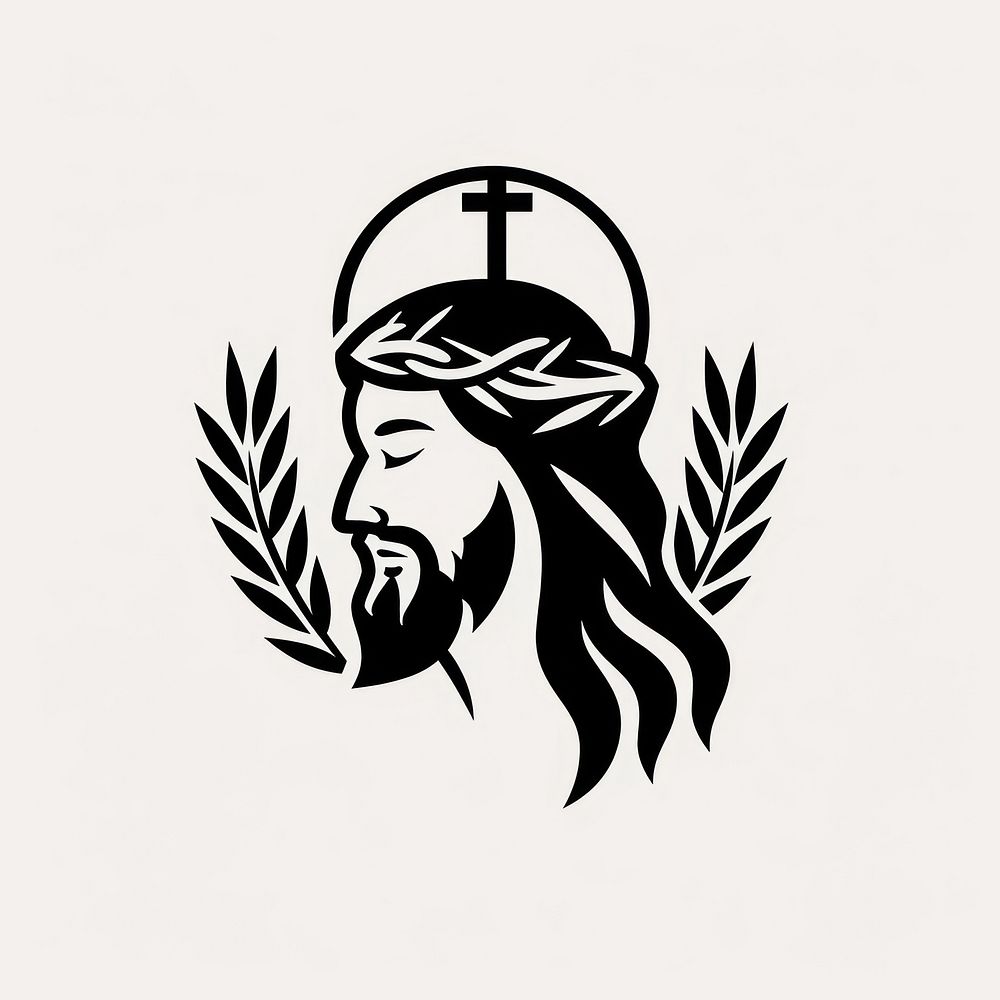 Black minimalist jesus christ logo | Premium Photo Illustration - rawpixel