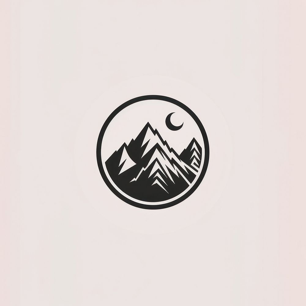 Black minimalist patagonia logo design drawing tranquility trademark.