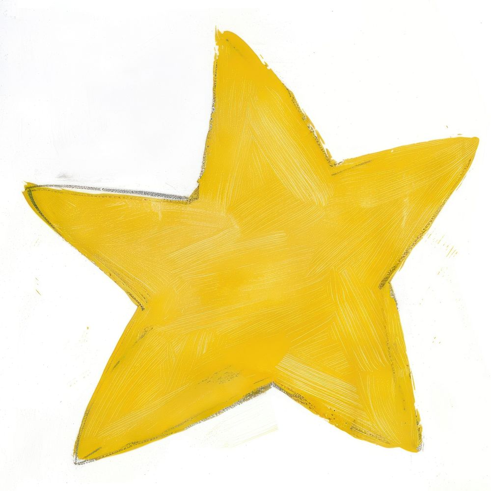 Yellow star creativity starfish drawing.