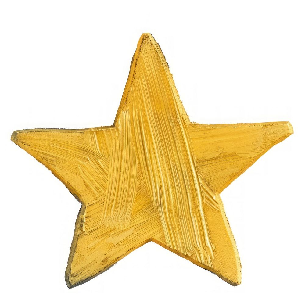 Yellow star symbol white background echinoderm.