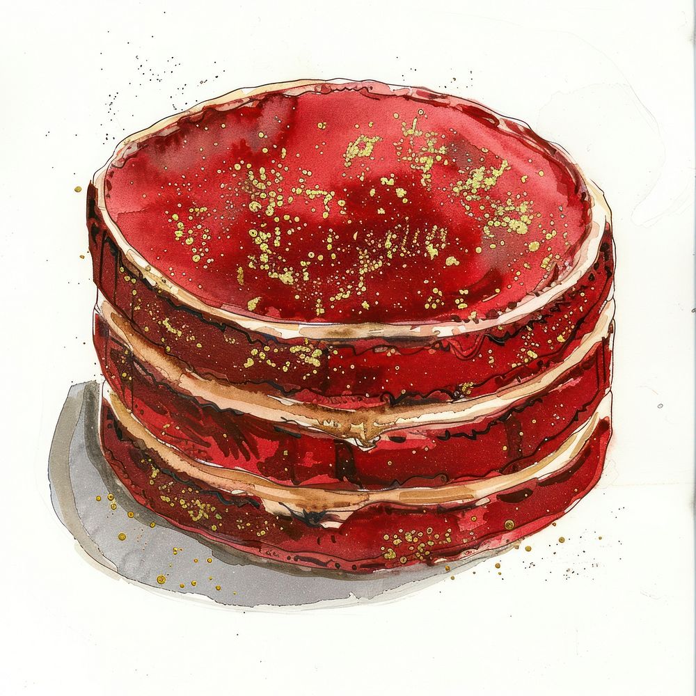 A red velvet cake dessert cream creme.