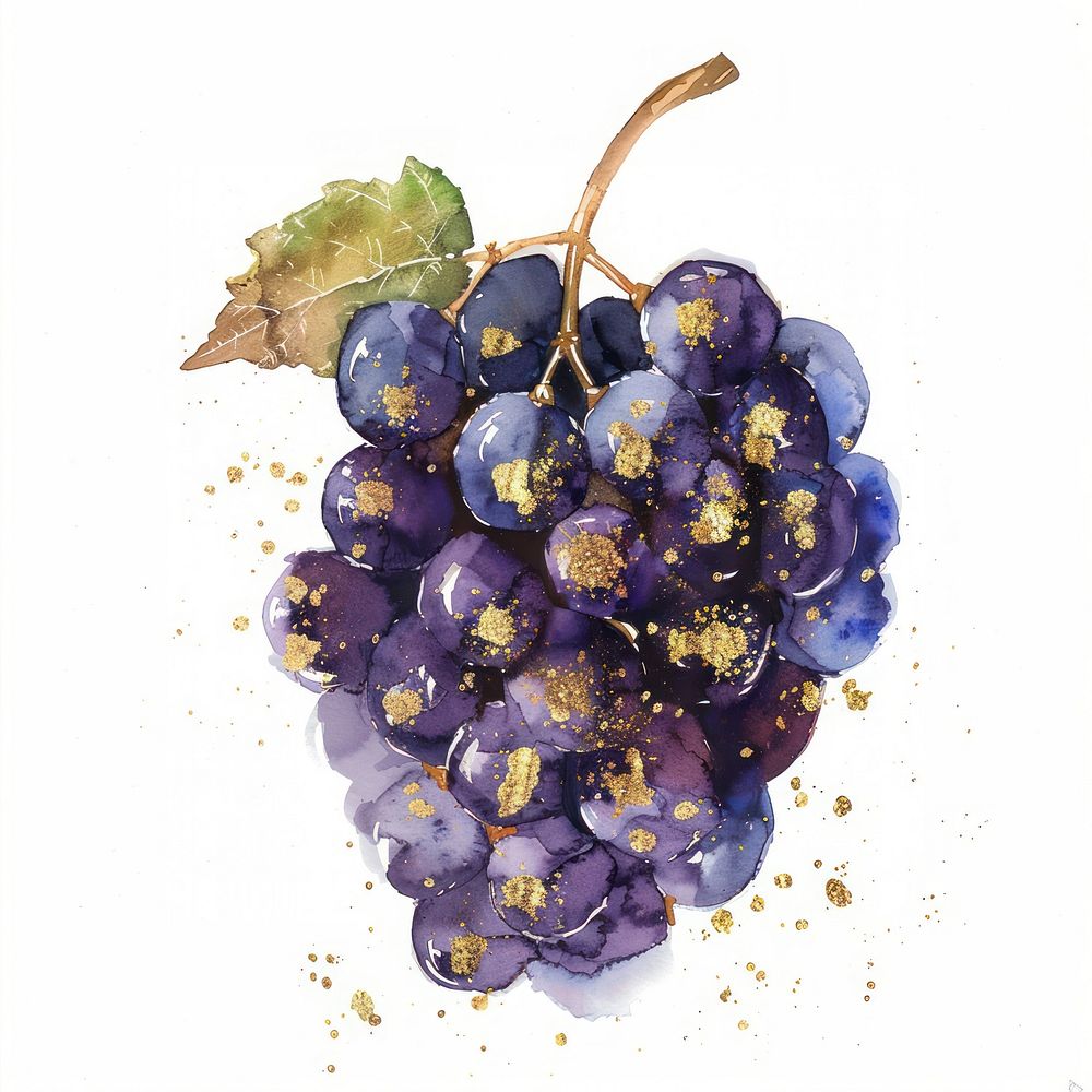 Grape grapes blueberry painting.
