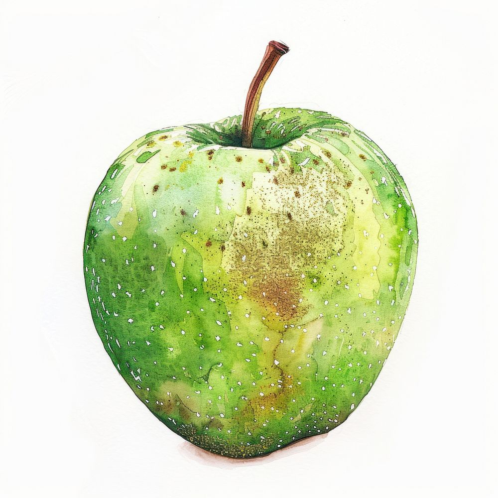 Green apple fruit plant food.