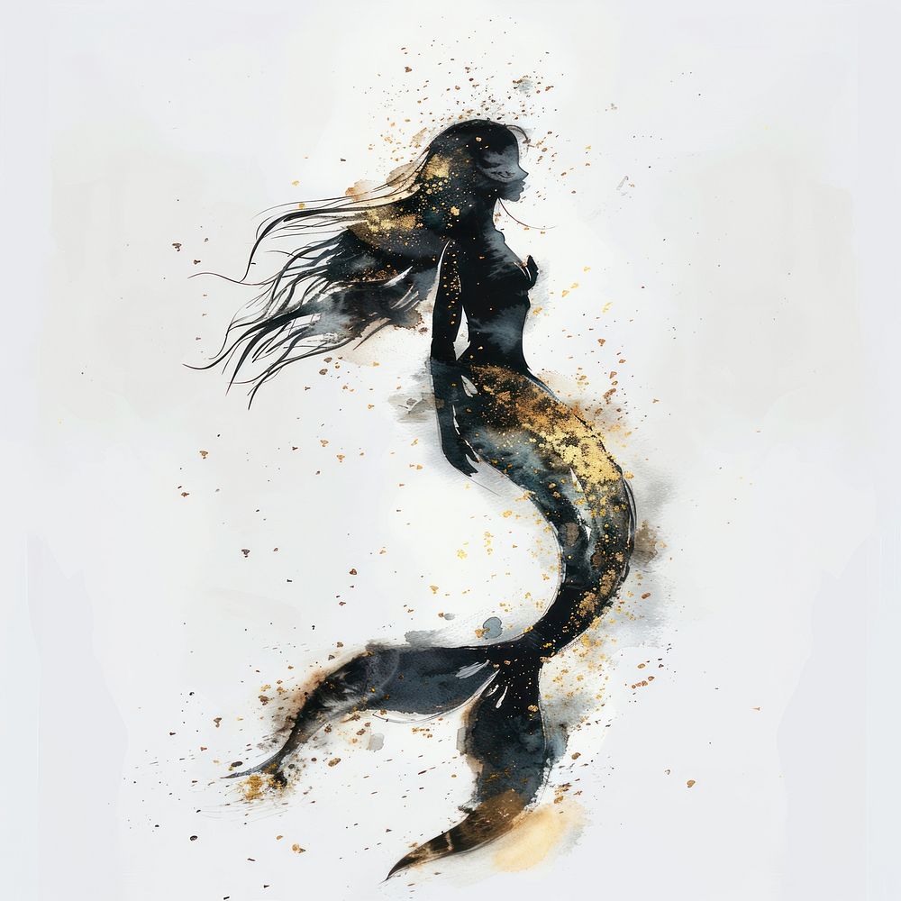 A mermaid painting photography portrait.