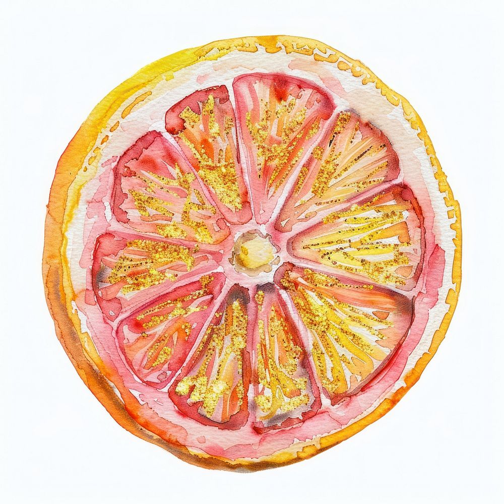 Halved citrus grapefruit weaponry produce.