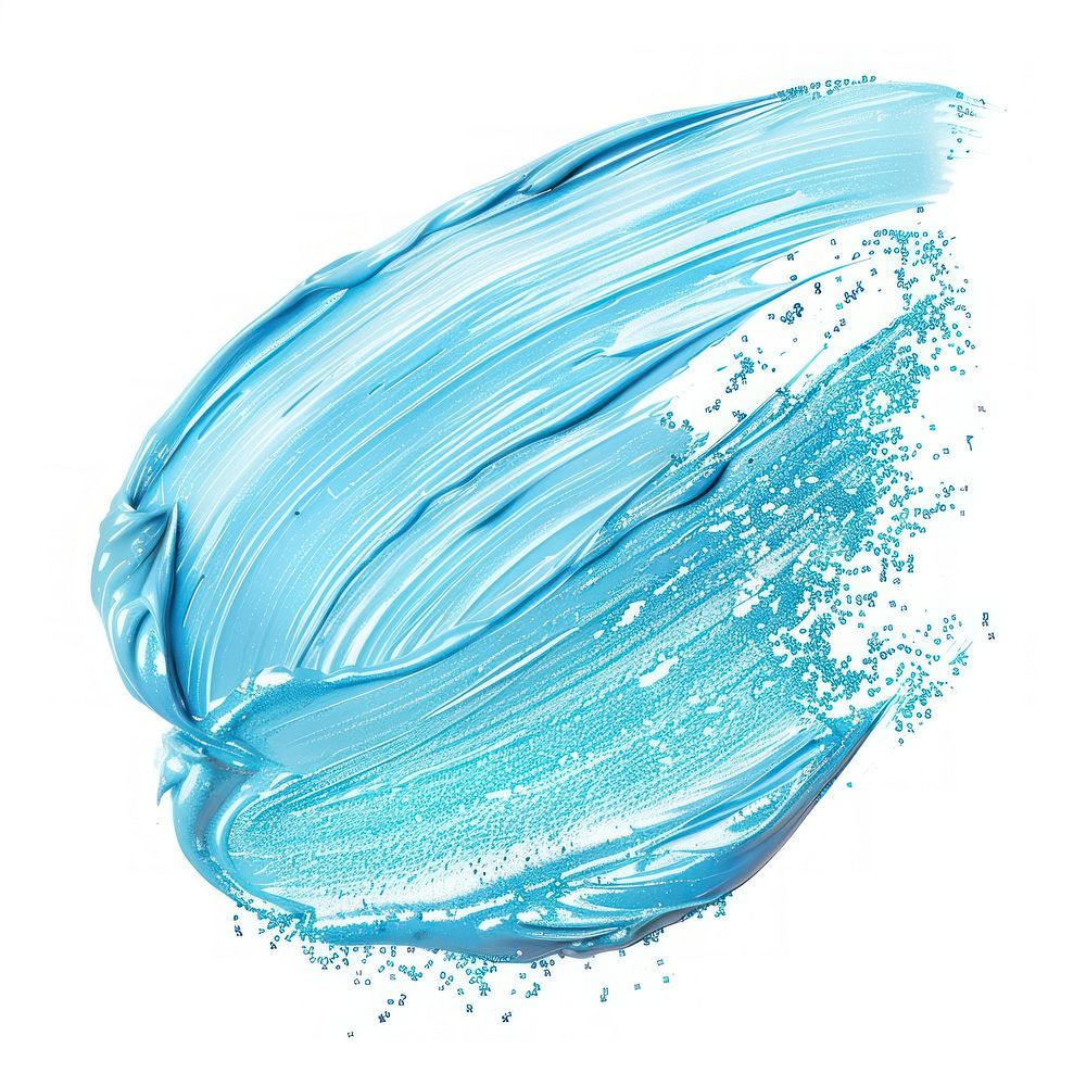 Speech bubble brush strokes blue white background splattered.