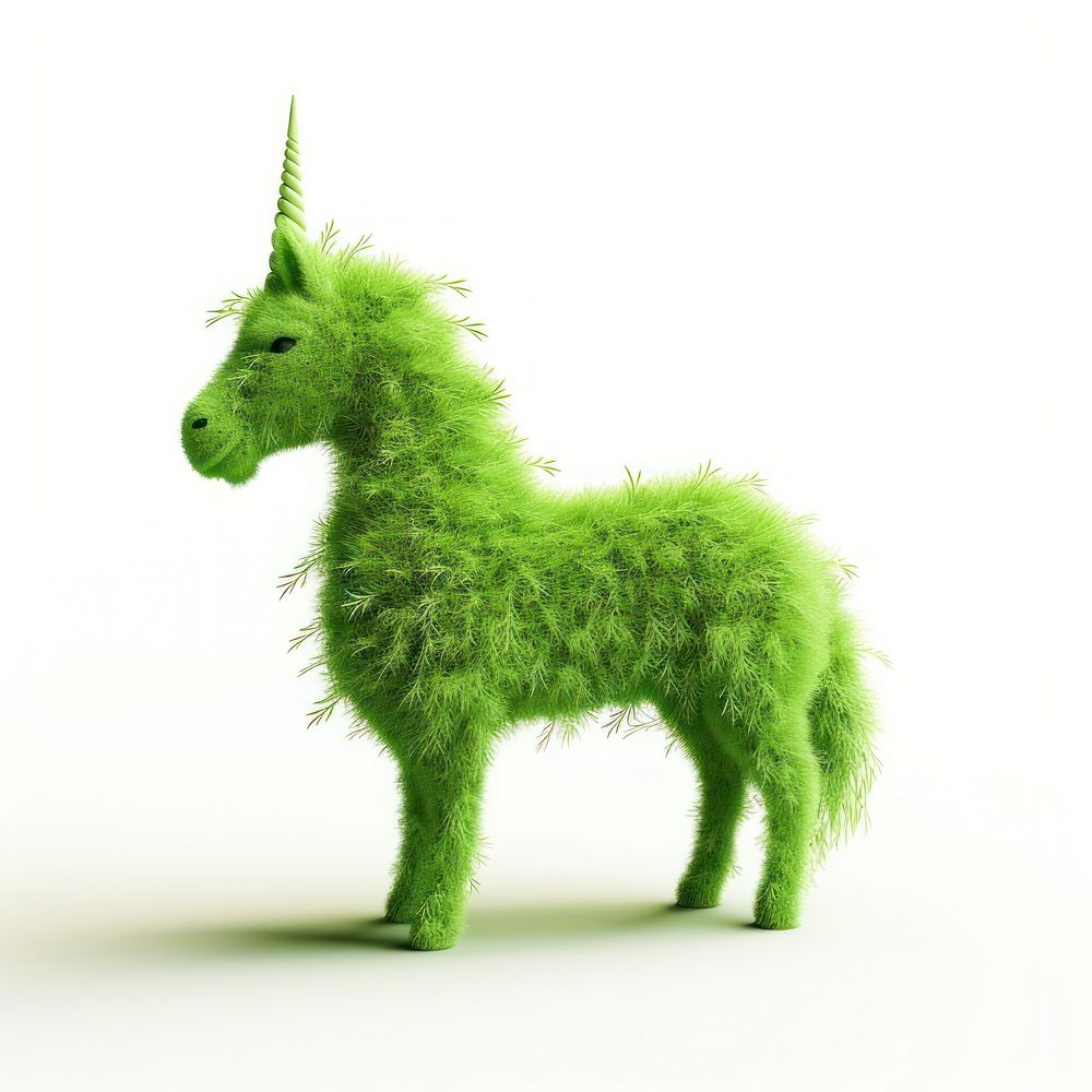 Unicorn shape grass animal mammal canine.