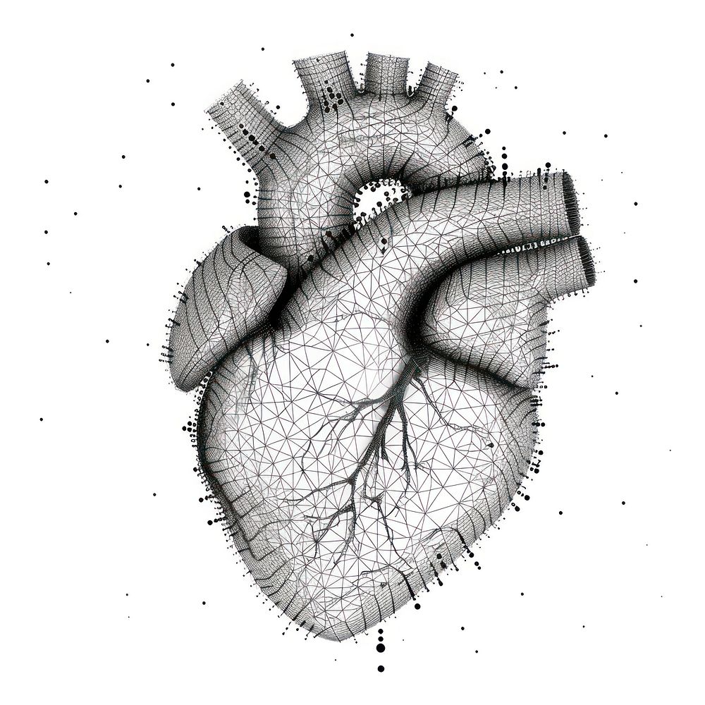 Heart illustrated drawing reptile.