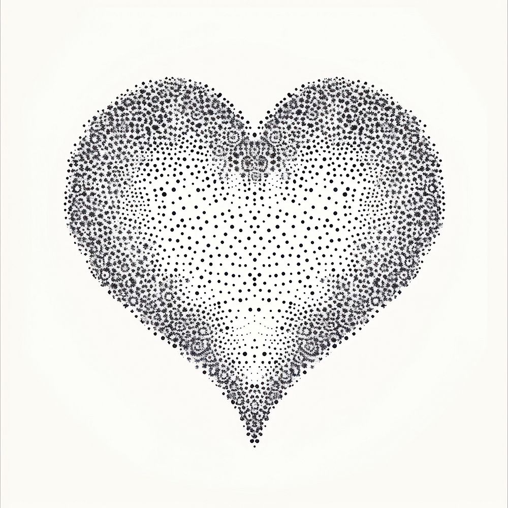 Heart doodle illustrated drawing person.