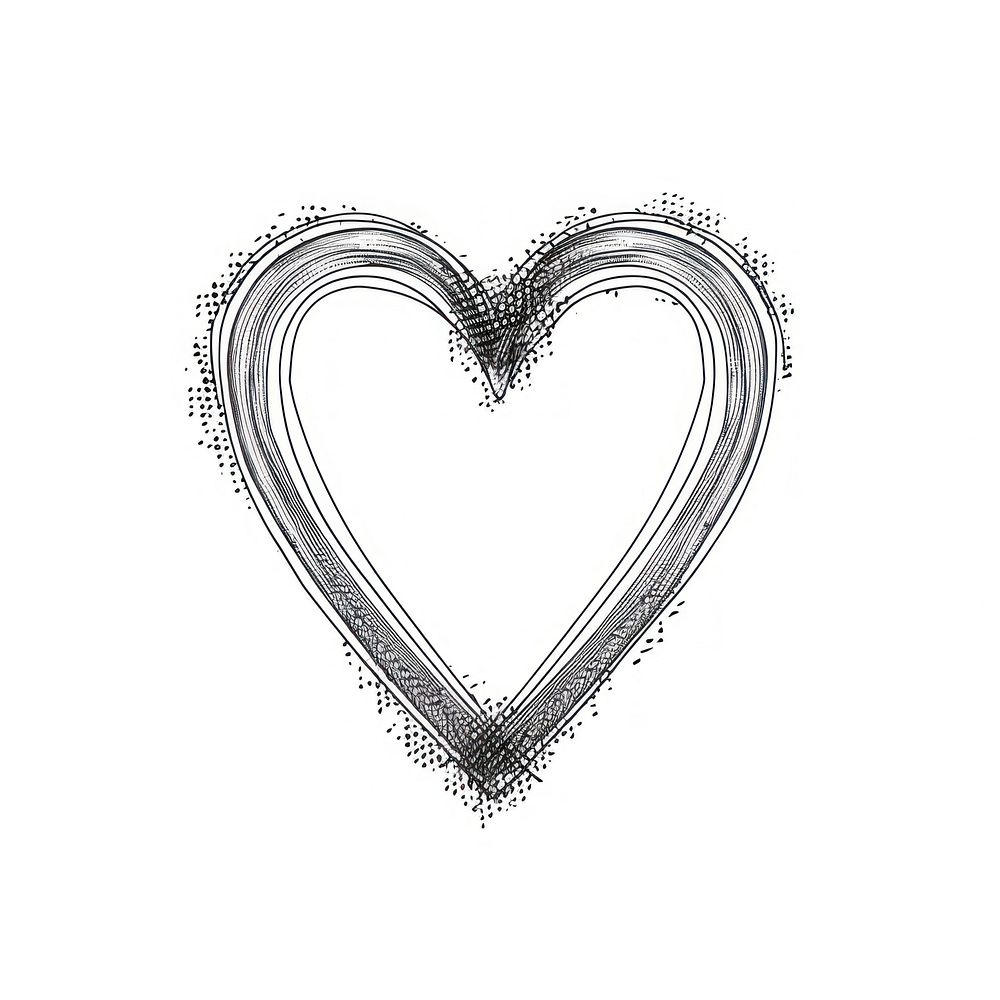 Heart outline shaped doodle accessories accessory jewelry.