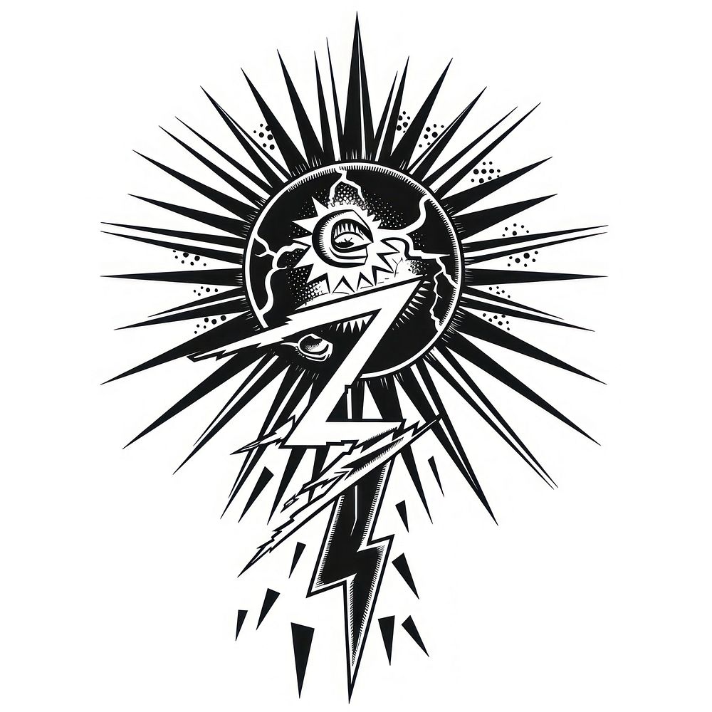 Cicar lightning illustrated drawing symbol. | Free Photo Illustration ...