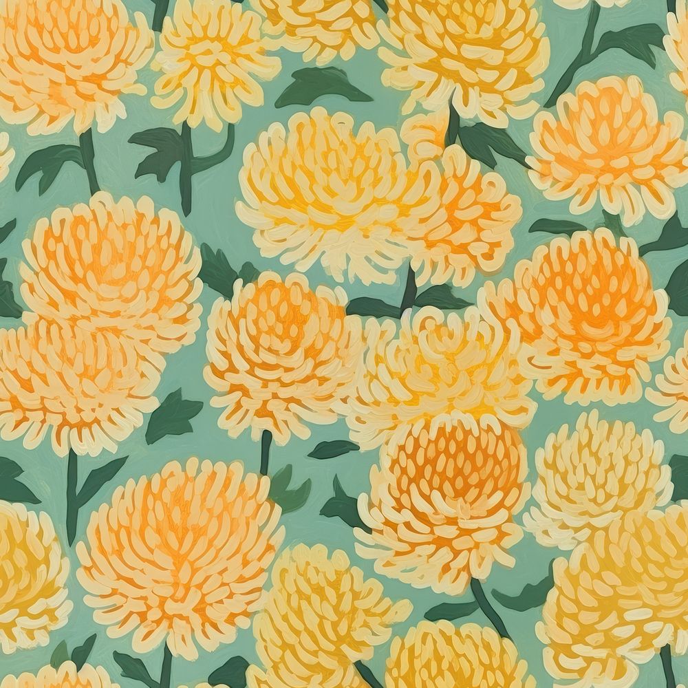 Chubby chrysanthenmum flowers pattern blossom texture.