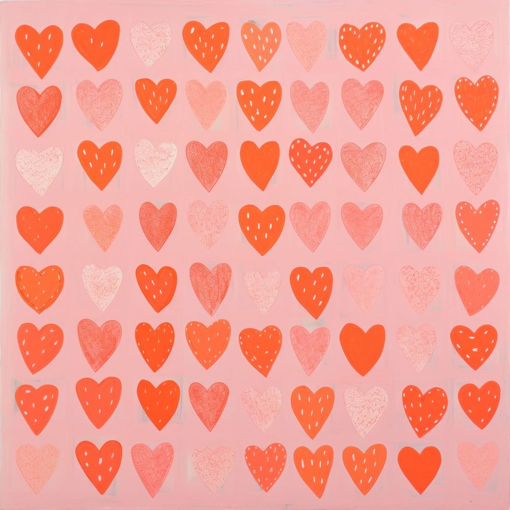 Chubby pink heart symbol love heart symbol.
